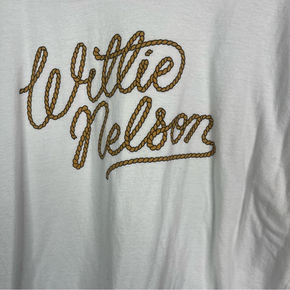 Brixton x Willie Nelson Short Sleeve Rodeo Ringer Tee In White Red Men's Size L - Picture 6 of 7